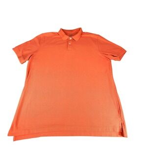 LL Bean Polo Shirt XLT Men Peach Orange 100% Cotton 52x33 Golf Breathable Preppy